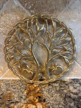 Vintage Brass  Tree of Life Trivet